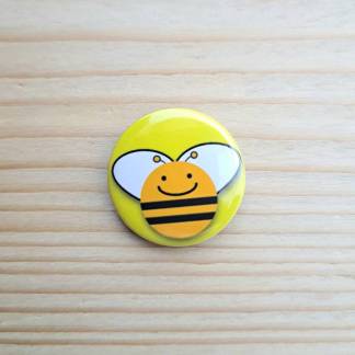 Smiley face Bee - Pin badges