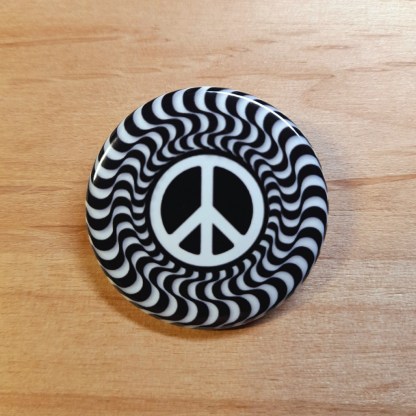 Peace sign with optical illusion - Badges, magnets and stickers