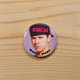 Vintage pin badge featuring Marky Mark
