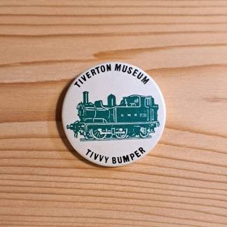 Vintage Pin badge from Tiverton Railway Museum in Devon, England