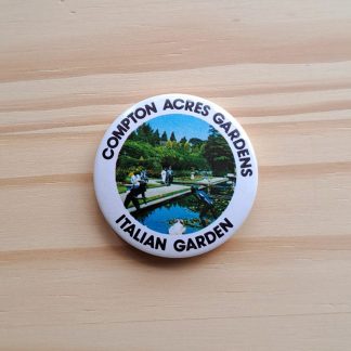 Compton Acres Gardens Italian Garden - Vintage pin badge
