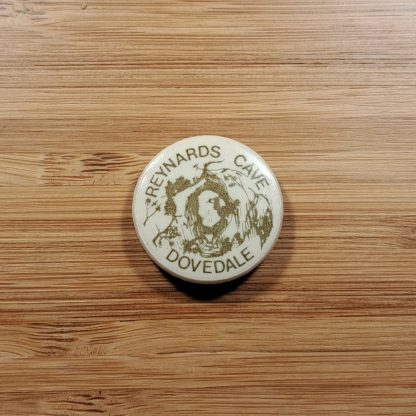 Pin badge featuring Reynards Cave in Derbyshire, England