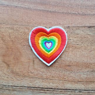 Rainbow heart - Iron On Patch