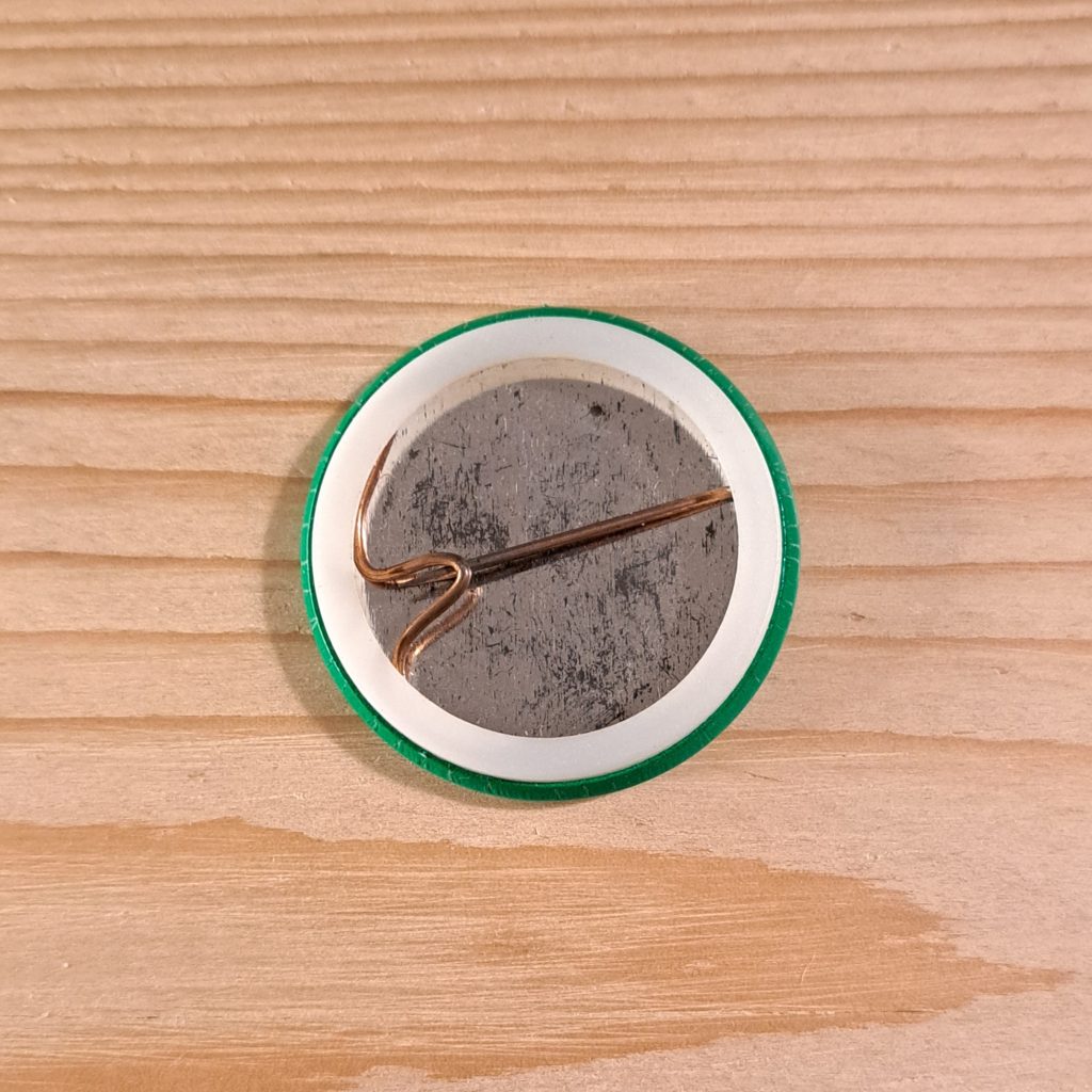 Vintage pin badge from Orford Castle - Back