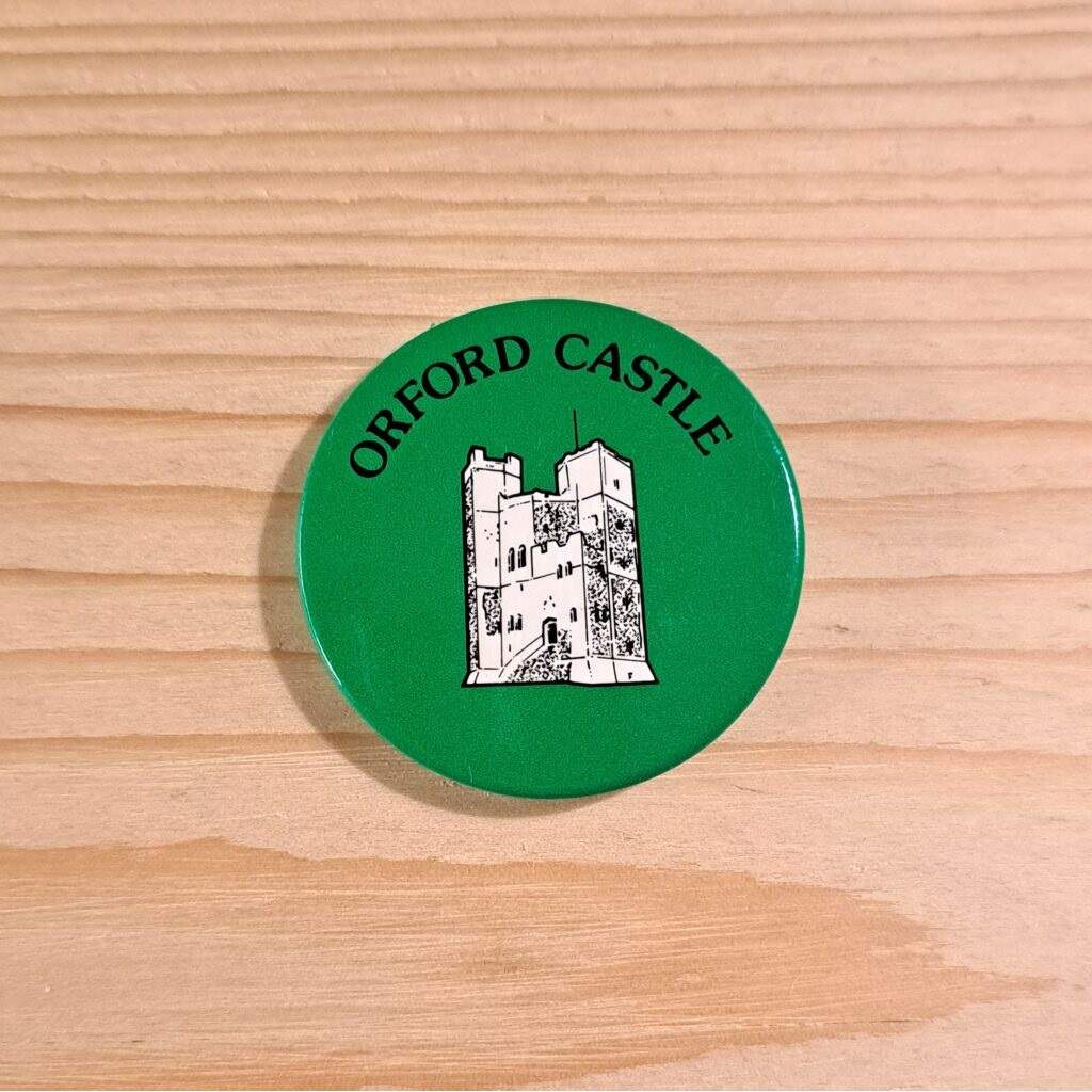Vintage pin badge from Orford Castle
