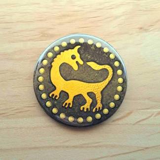 Anglo Saxon beast - Pin badges and magnets