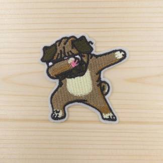 Dabbing Pug Puppy - Iron-on patch
