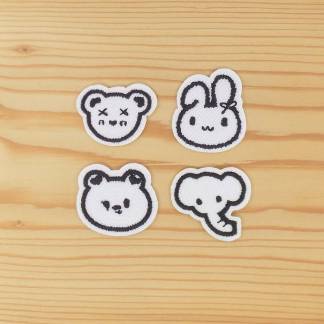 Line-art animal characters - Iron on patches